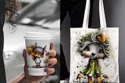 Watercolor Woodland Animals Clipart, a Graphic by one-touch (Thumbnail 2 of 11)