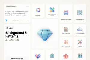 3D Background & Pattern Icons, an Emoji Icon by River Visual