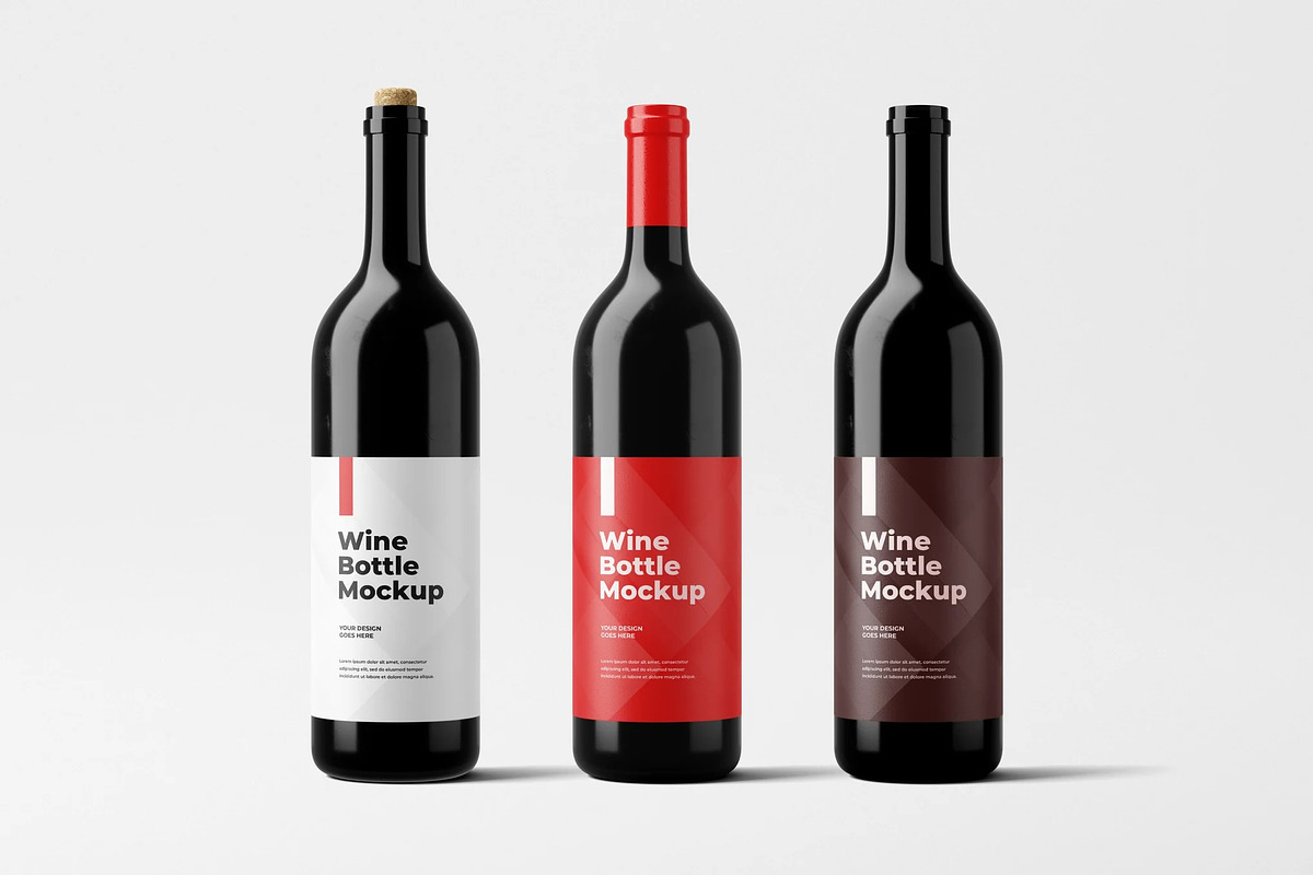 Wine Bottle Mockup, a Product Mockup by zpackcreative (Photo 1 of 4)