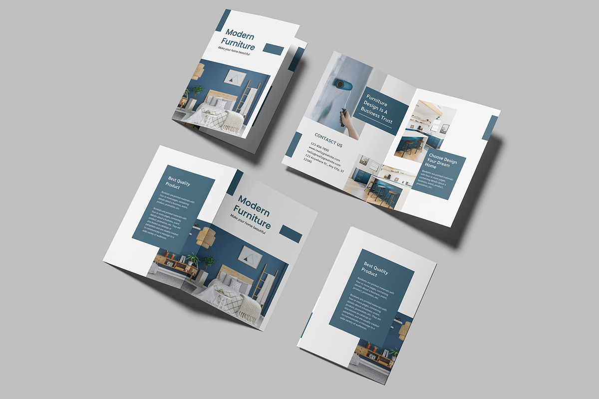 A5 Bifold Brochure Mockup, a Print Template by mahremdesign (Photo 12 of 14)