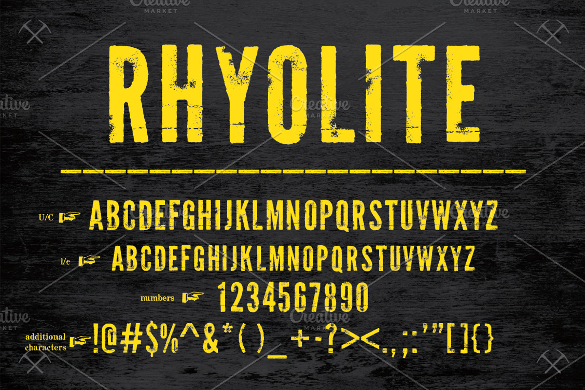Rhyolite + Gold Dust Fonts preview 2