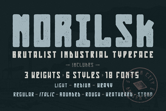 Norilsk - Brutalist Industrial Type preview 8