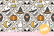 Cute Spooky Vibes Seamless Pattern, a Pattern Graphic by CpSnowy (Thumbnail 2 of 5)