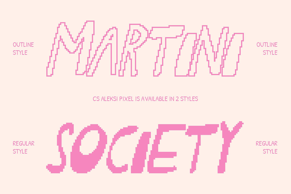 CS Aleksi Pixel, a Sans Serif Font by Craft Supply Co. (Photo 3 of 8)