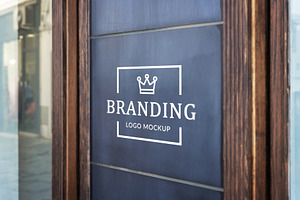 Framed Glass Sign Mockup