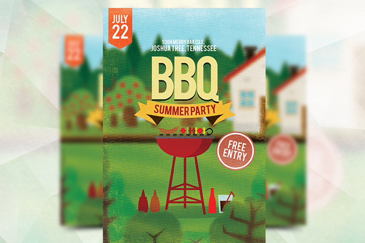 BBQ Summerparty - Flyer Template, a Flyer Template by Flyermarket