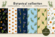 Watercolor botanical patterns, a Pattern Graphic by IrynaPanashii (Thumbnail 1 of 15)