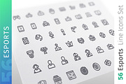 Esports Line Icons Set, an Outline Icon by Voysla's Shop (Thumbnail 1 of 4)