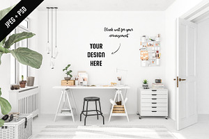 Home Office Workspace Mockup