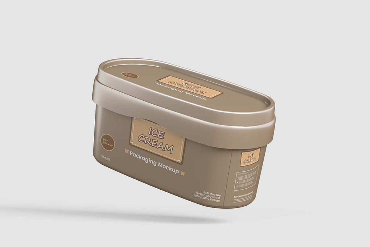 Ice Cream Tub Mock-Up, a Packaging Mockup by tiyasprabawa (Photo 5 of 5)
