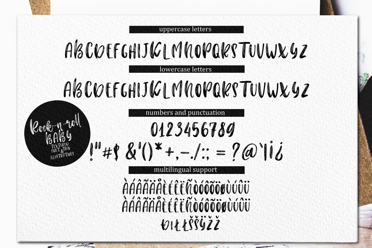 Rock-n-Roll Baby.Font trio+doodles, a Script Font by CallMeStasia (Photo 16 of 19)
