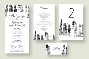 Forest Drawing Wedding Suite