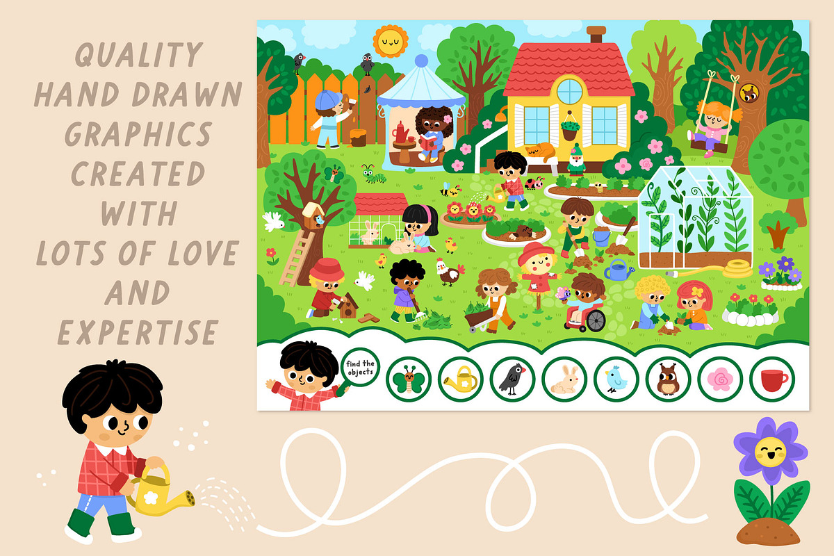 Garden games and activities for kids, an Education Illustration by Lexi Claus (Photo 14 of 15)