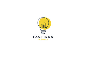 Factory Industry Building Line Logo