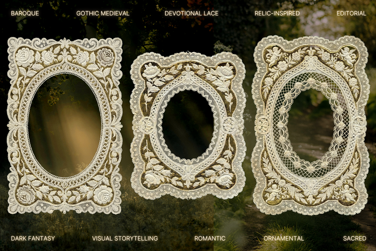 Sacred Lace Frames Bundle, an Object Graphic by The Flossy Finch (Photo 9 of 20)