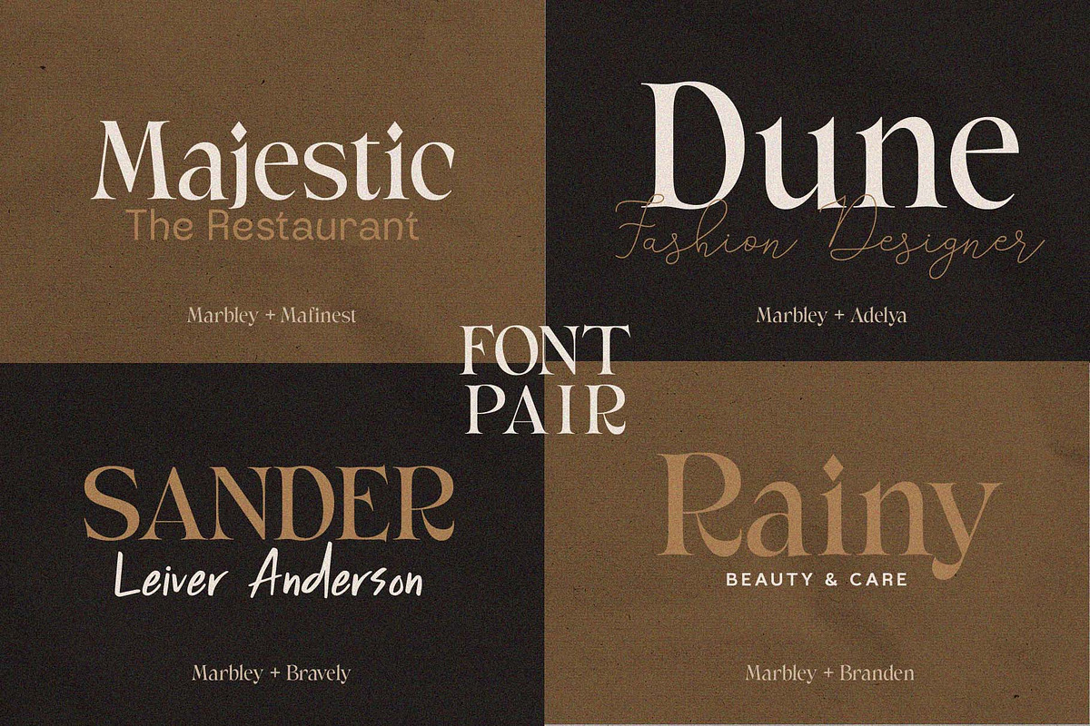 Marbley - Stylish Modern Serif, a Serif Font by Craft Supply Co. (Photo 4 of 11)