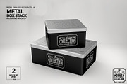 Metal Box Stack Packaging Mockup, a Cups & Container Mockup by INCDesign (Thumbnail 5 of 8)