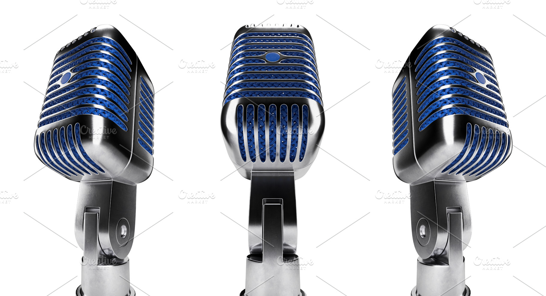 Blue Classic Vintage Microphone Set, an Arts & Entertainment Photo by Andy Dean Photography