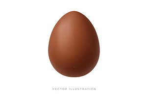 Chocolate Easter egg isolated on, an Object Illustration by GraphiShop