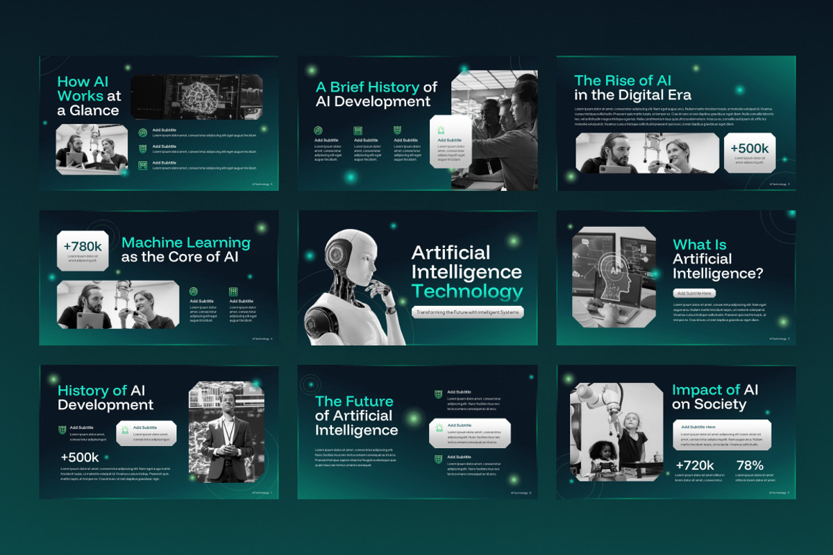 AI Technology PowerPoint, a Presentation Template by Loin Studio (Photo 4 of 4)