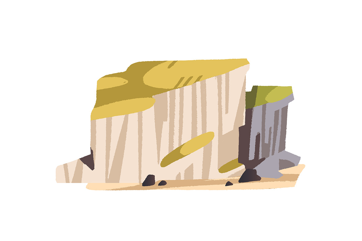 Rocky mountain landscapes set, an Object Illustration by PaperTrident (Photo 6 of 13)