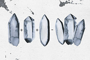 Crystals Gems Watercolor, a Texture Illustration by Maria's little shop (Thumbnail 5 of 7)