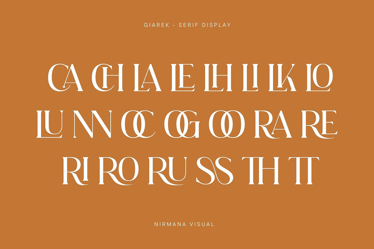 Giarek - Ligature Serif Font, a Serif Font by Nirmana Visual (Photo 7 of 13)