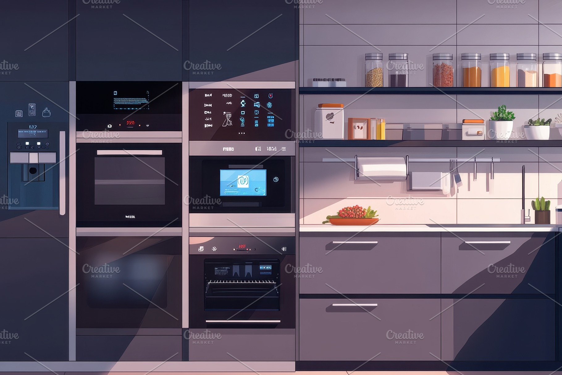 Smart kitchen featuring appliances, a Photo by Pavel_design