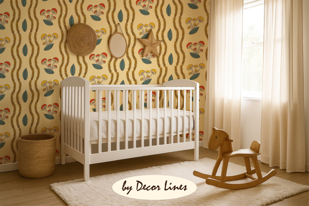 Retro 70s style wallpapers, a Decorative Illustration by Decor Lines (Photo 6 of 9)