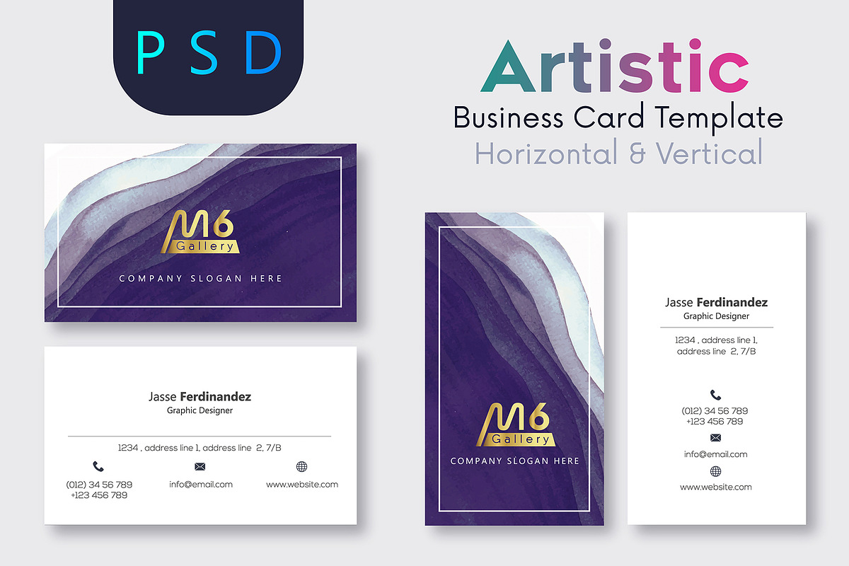 Unique 50 Business Card Bundle, a Business Card Template by M6 Gallery (Photo 20 of 151)