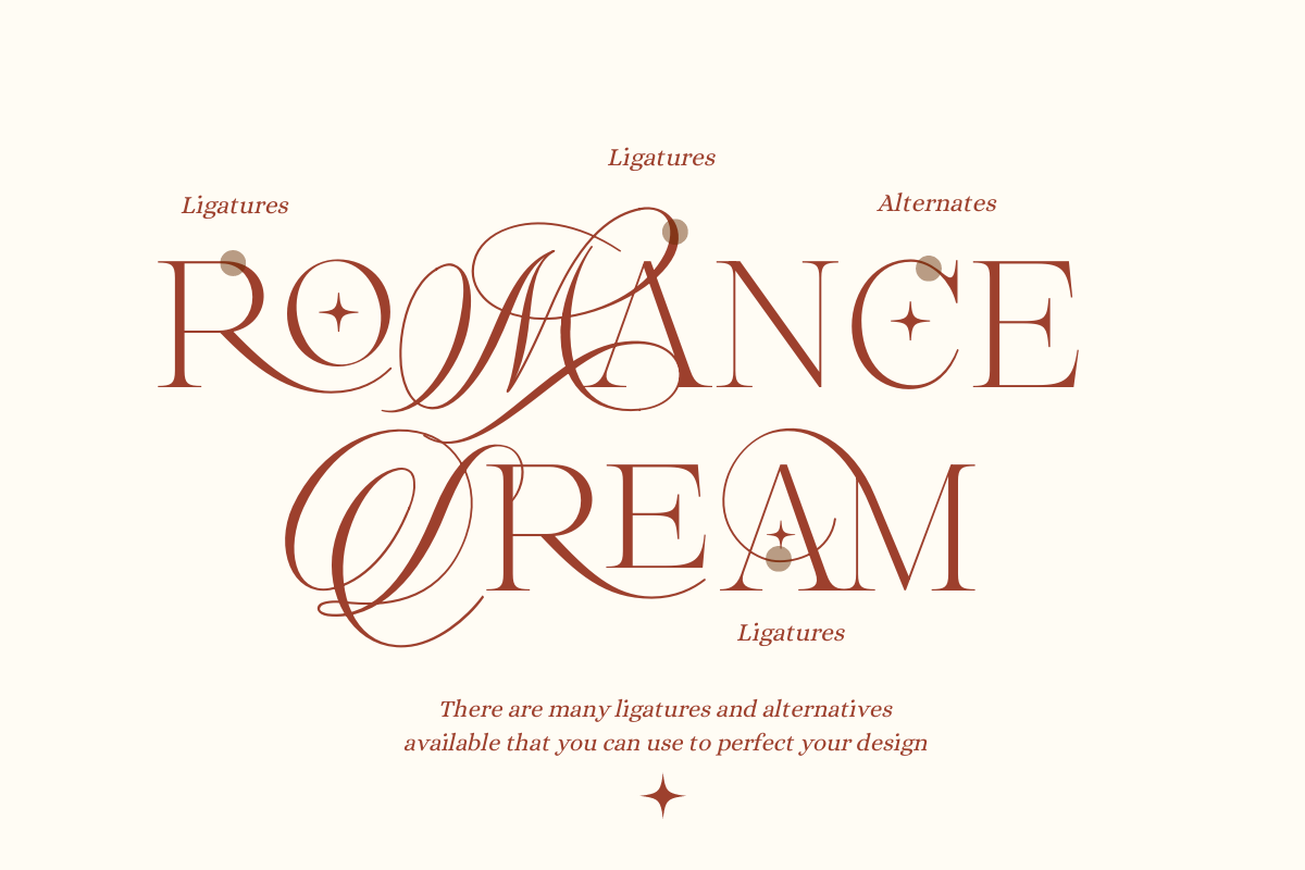 Romance Dream - Hybrid Font, a Script Font by Silverdav (Photo 14 of 14)