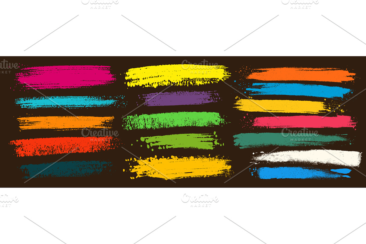 olorful brush strokes. Brushstroke, an Illustration by Stock-Smart-Start
