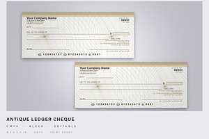Vintage Bank Check Template