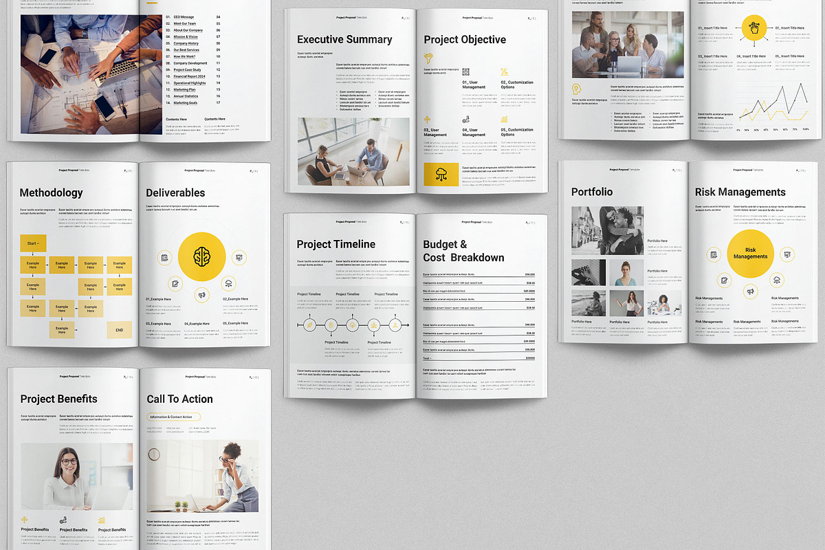 Project Proposal Template, a Brochure Template by GoldenGrid Studio (Photo 10 of 10)