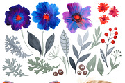 Watercolor floral DIY set 35 pcs., a Background Graphic by Natasha Koltsova (Thumbnail 4 of 5)