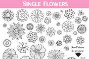 Floral Doodles Collection, a Decorative Illustration by Elinorka (Thumbnail 2 of 9)