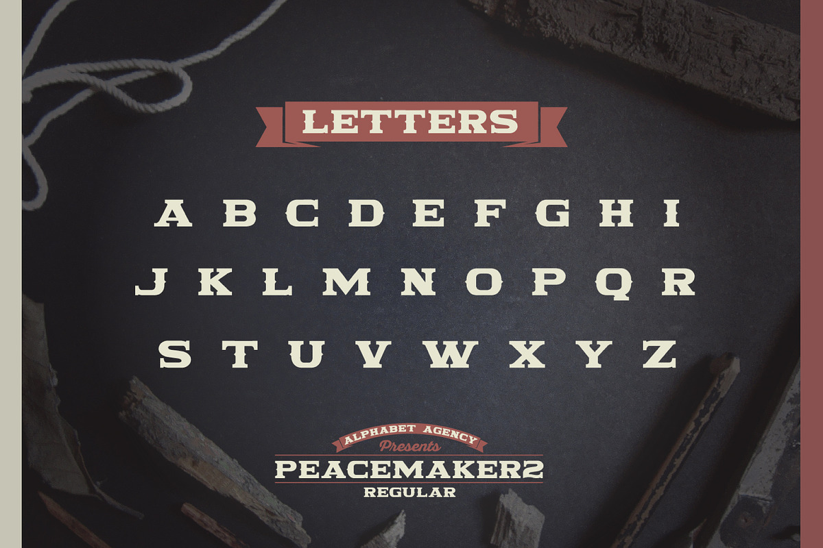 PEACEMAKER FONT SERIES, a Slab Serif Font by Alphabet Agency (Photo 8 of 13)