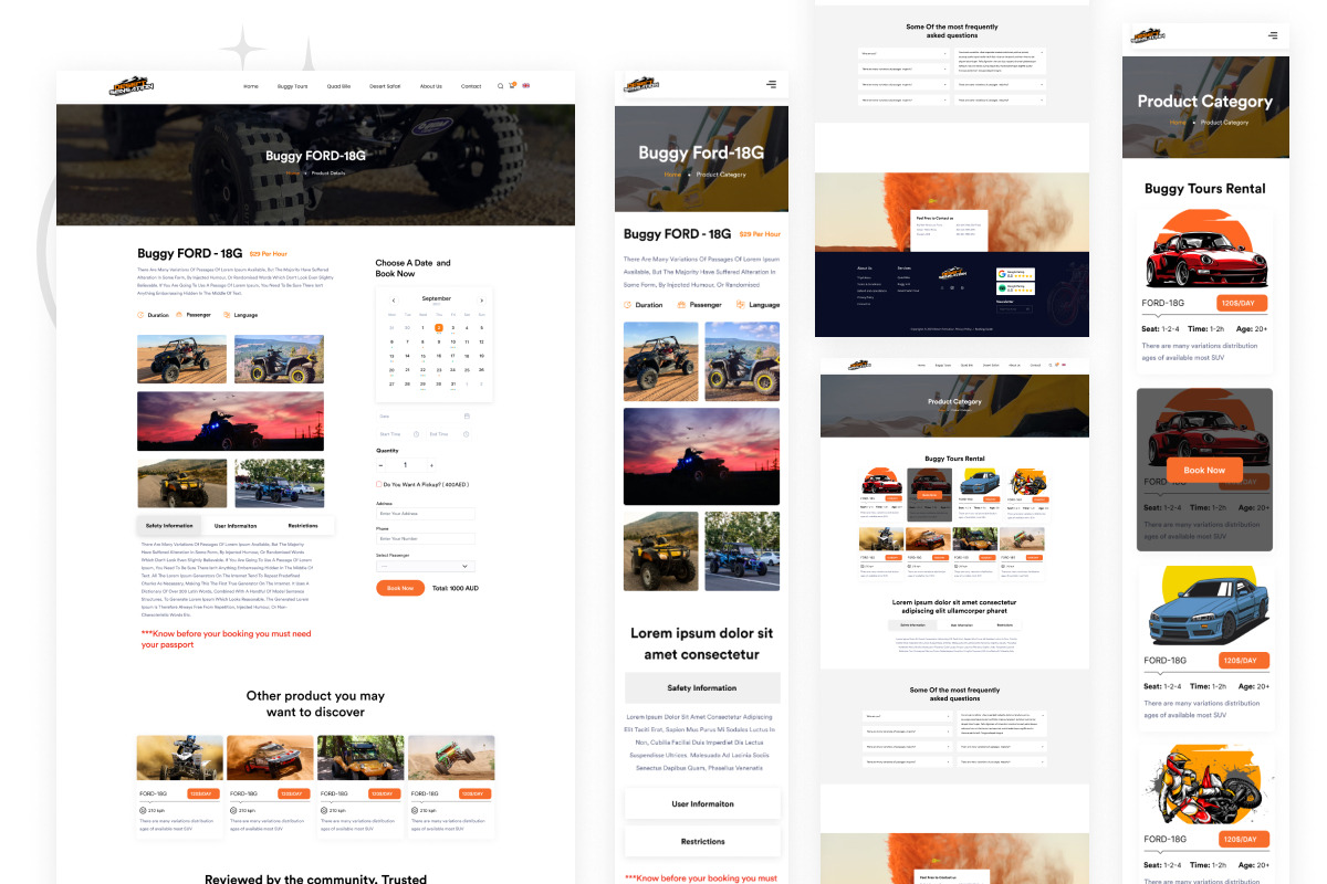 Bike Rental & Booking Figma Template, an UI Kit Template by ArtGalaxy (Photo 2 of 5)