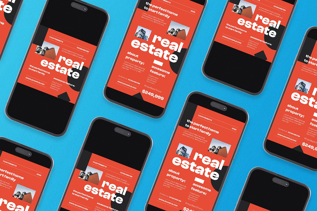 Red Swiss Real Estate Flyer Set, a Flyer Template by Aiyari Graphic (Photo 2 of 3)