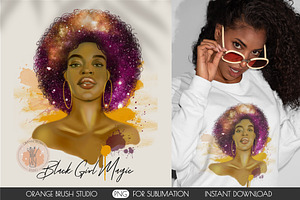 Black African American Woman 1 PNG