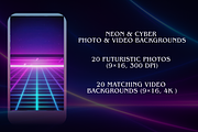 Neon & Cyber Backgrounds, a Scene 3D Model by MarisoArt (Thumbnail 2 of 4)