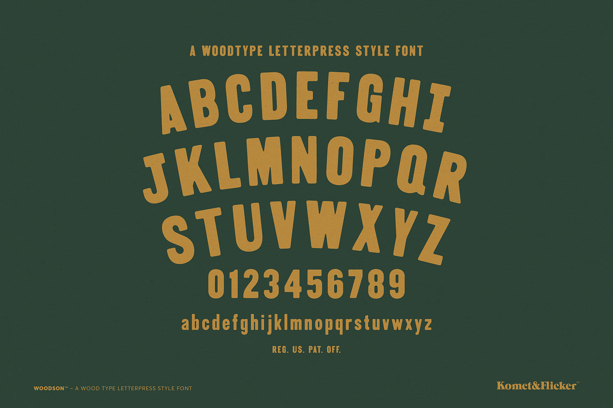 Woodson - A Wood Type Style Font, a Font by Komet & Flicker (Photo 13 of 15)