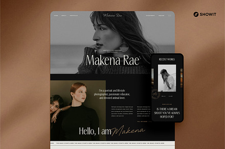 Showit Website Template / Portfolio, a Websites & App Template by Cardo Studio