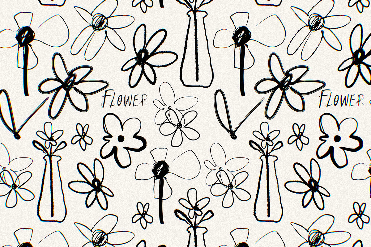 Scribbled flowers, a Decorative Illustration by Twisted Tail (Photo 3 of 6)