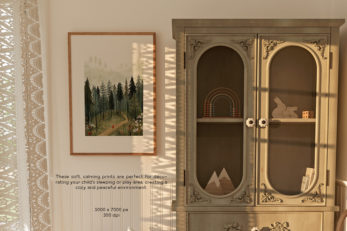 Whimsical Nursery Wall Art, a Background Graphic by Purple (Photo 6 of 9)