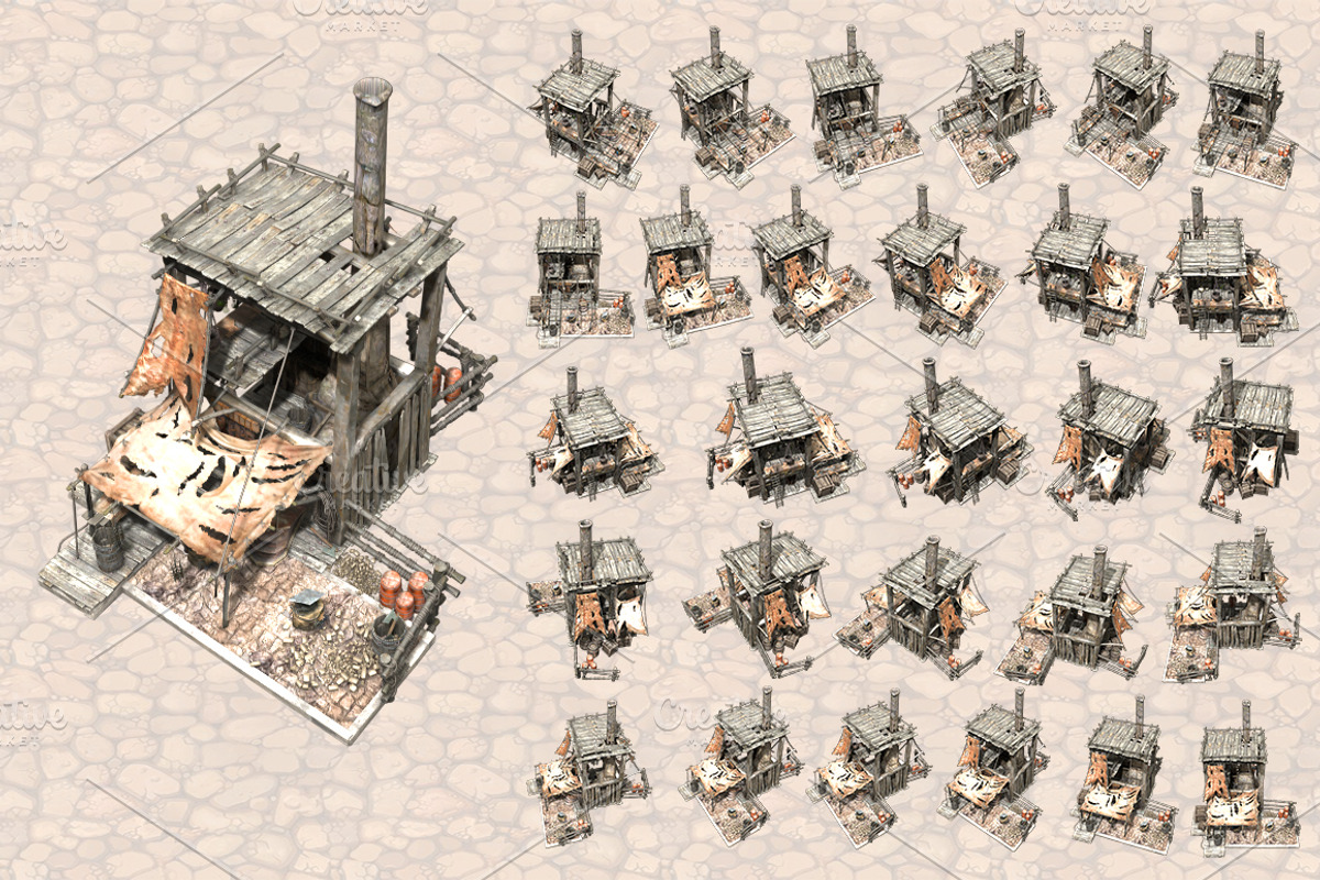 Isometric Ancient City Pack, an Object Graphic by Beatheart Creative Studio (Photo 15 of 77)