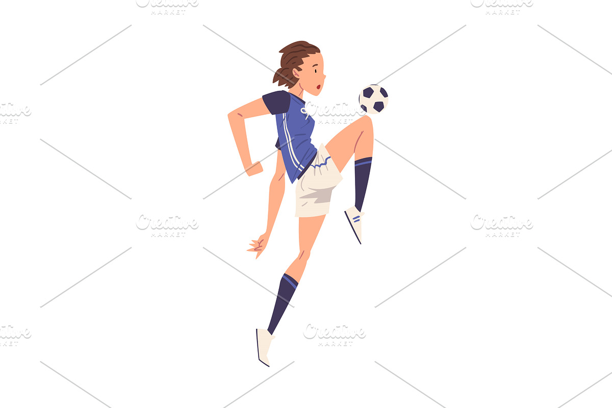 Girl Soccer Player Character, Young, a Sport Illustration by TopVectors