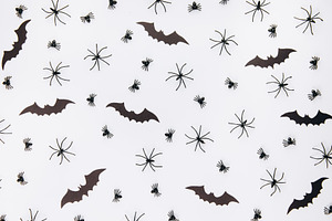 Halloween decorations featuring decorative, white, and pattern