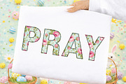 Easter Floral Christian Pray Png, an Illustration by Black Bird Studio (Thumbnail 1 of 3)