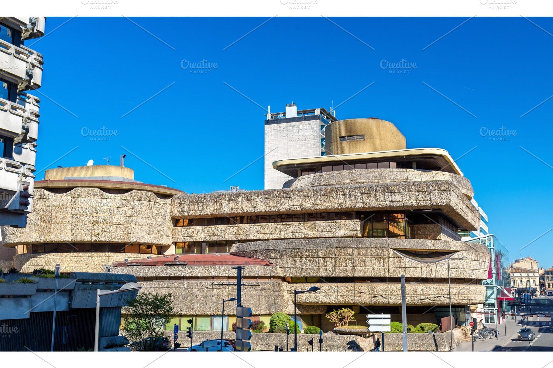 Office buildings 1970s1980s in the meriadeck district of bordeaux france, an Architecture Photo by Leonid Andronov